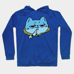 House in the village cat with knife №4 Hoodie